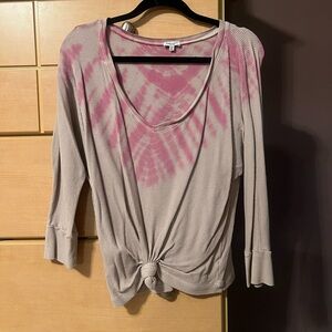 Splendid Tie-Dye waffle knit